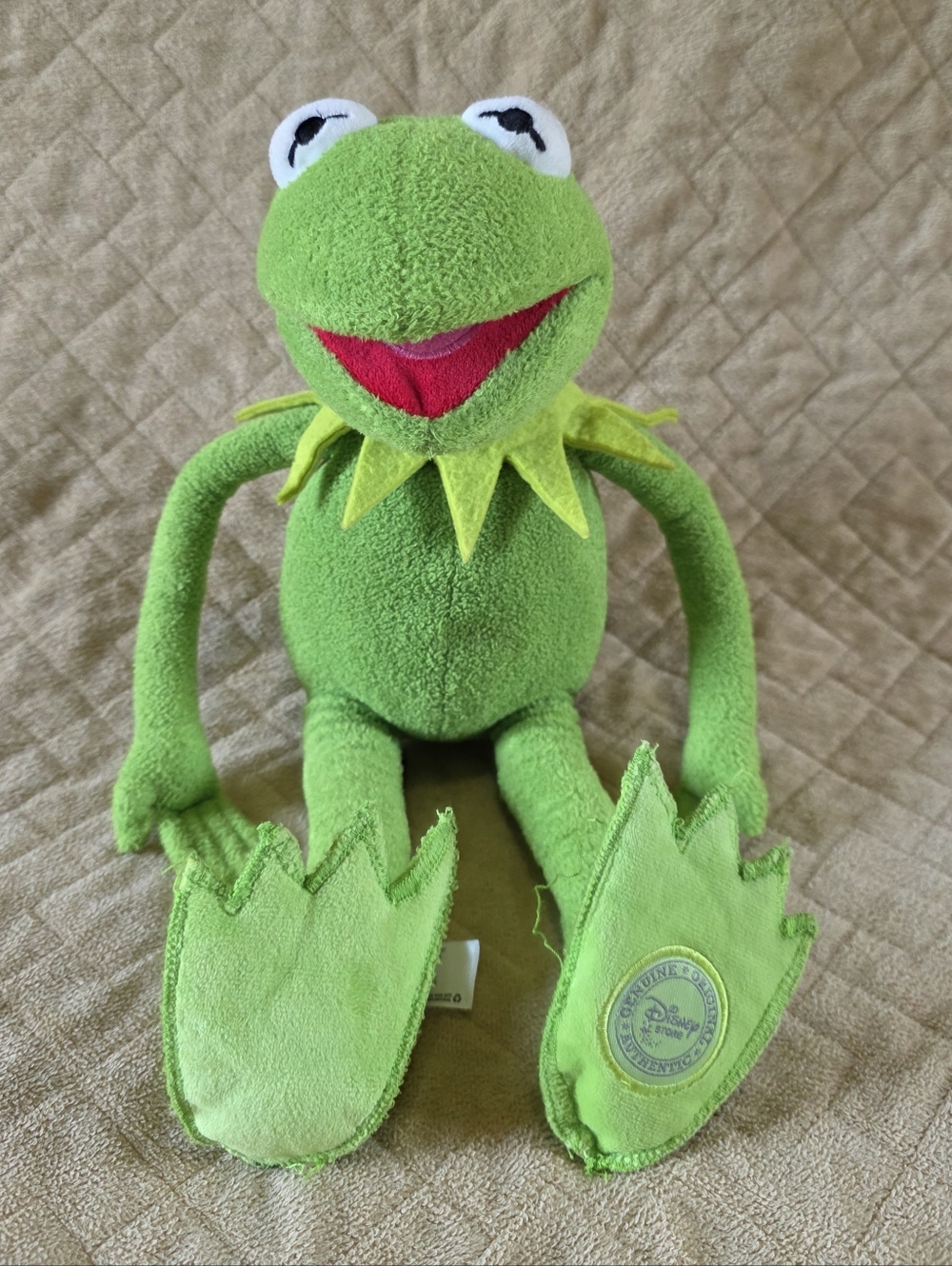 Disney Bright Green Kermit The Frog Plush Toy